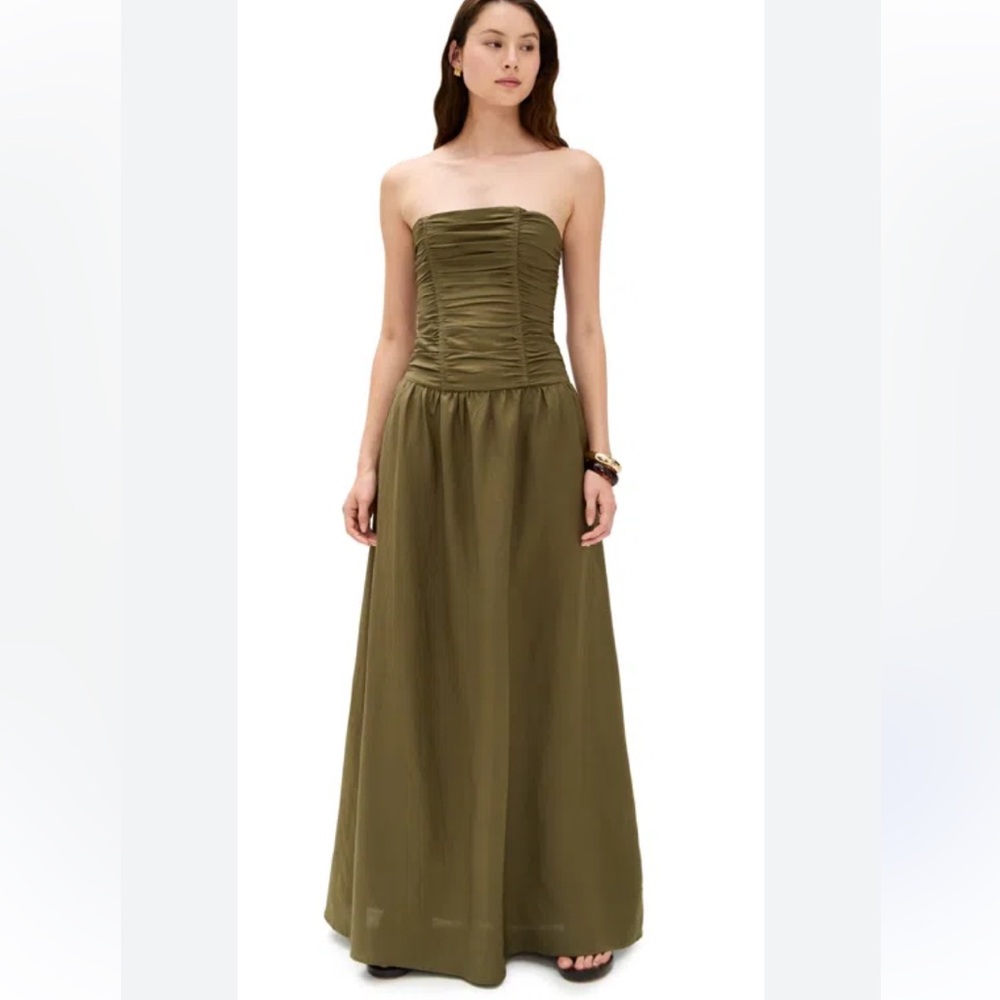 Lioness sage green maxi dress, womans size large maxi dress